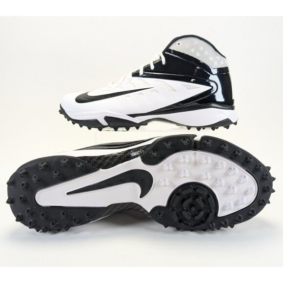 Nike Vapor Pro Mens 13.5 Mid Turf White Football Lacrosse Cleats 527879-100 main image 5